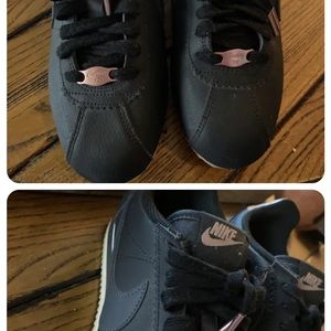 NIKE Cortez  Black/Rose/Gold Athletic Shoe  Women's Size 6.5